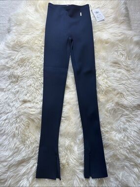 Salvatore Ferragamo Navy Knit Leggings Pants